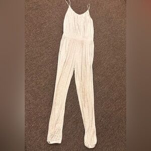 TOWNE M tan jumpsuit pants romper pockets 1pc casual EUC Women's